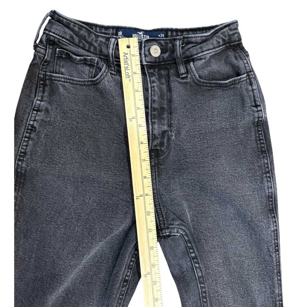 Hollister Y2K Mom Jeans Womens 0R‎ W24 L27 Black Ultra High-Rise Stretch 2010 - Picture 6 of 11